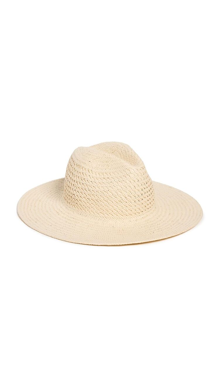 2066 Vented Luxe Packable Straw Hat, New Natural, Tan, One Size